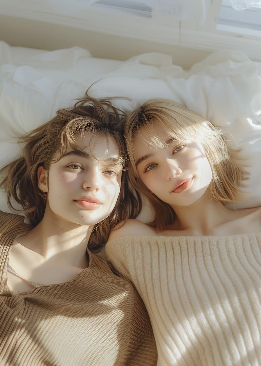 おしゃれな女性がこちらを見ている写真